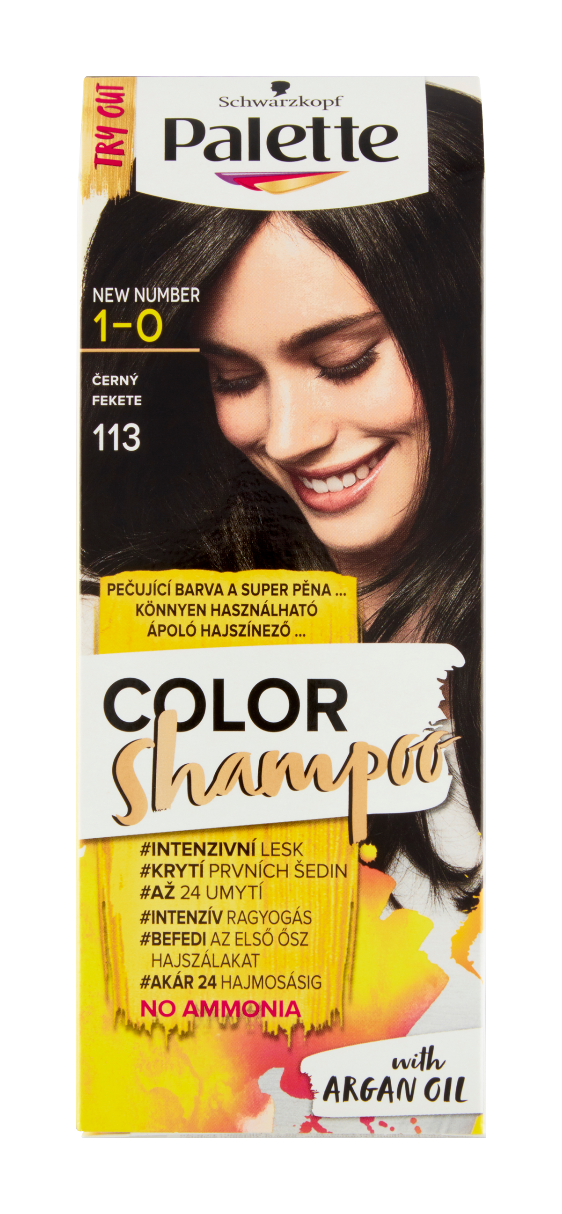 Barva na vlasy Color Shampoo 1-0 (113) černý