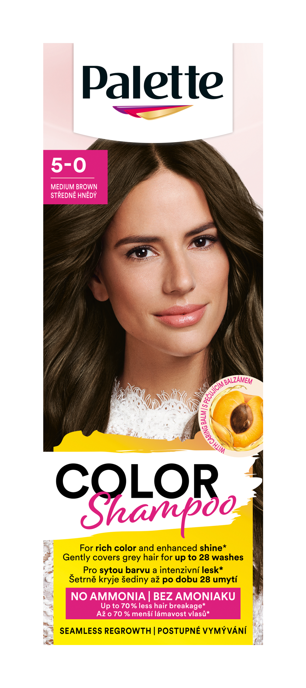 Barva na vlasy Color Shampoo 5-0 středně hnědý