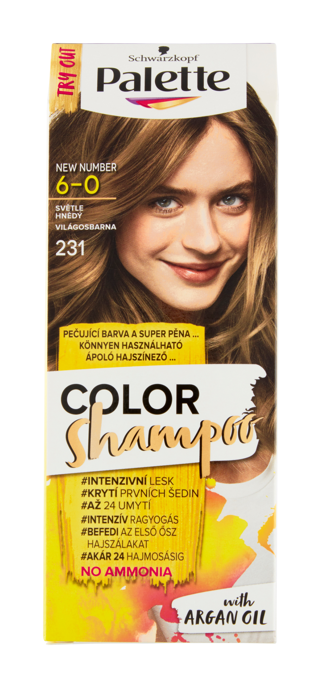 Barva na vlasy Color Shampoo 6-0 (231) světle hnědý