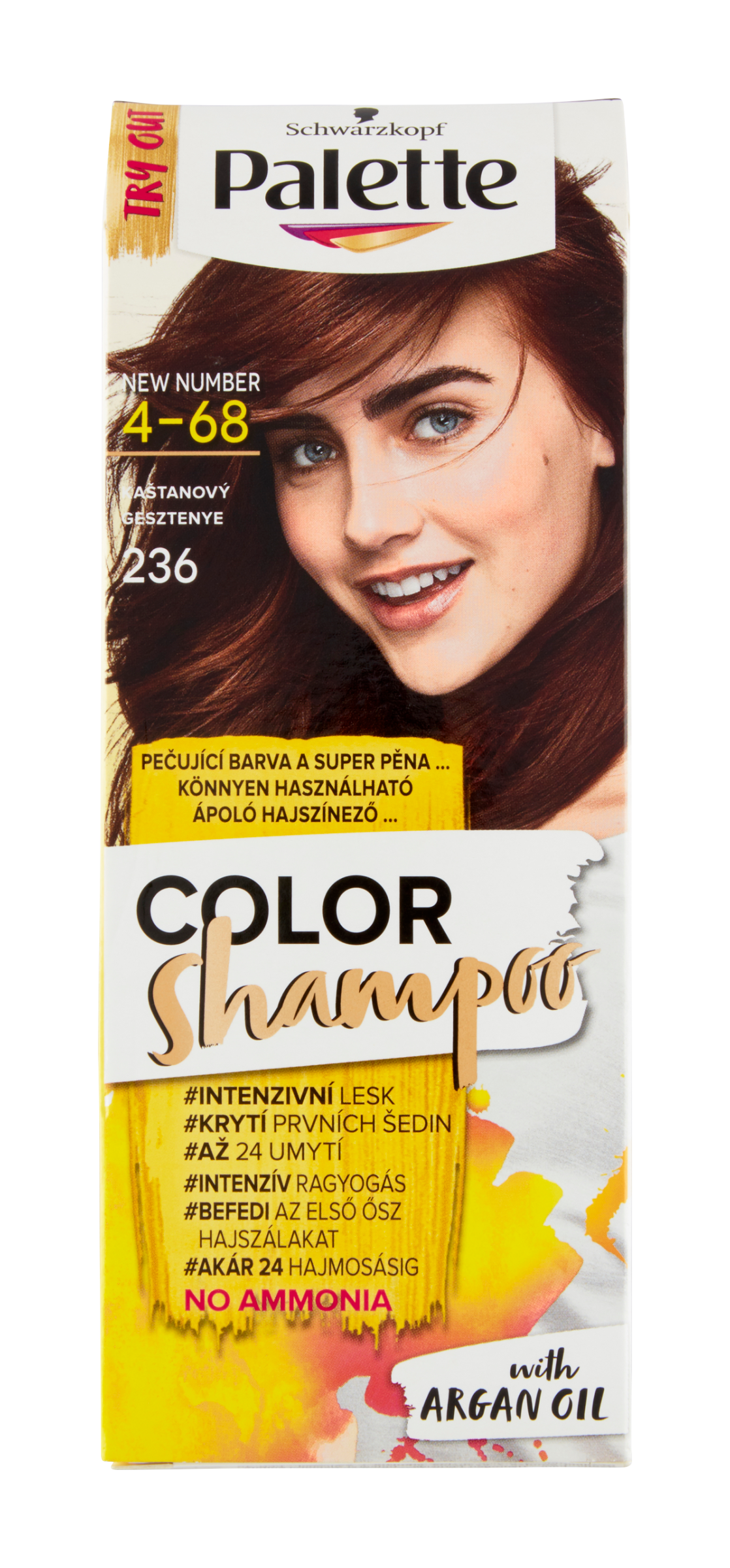 Barva na vlasy Color Shampoo 4-68 (236) kaštanový