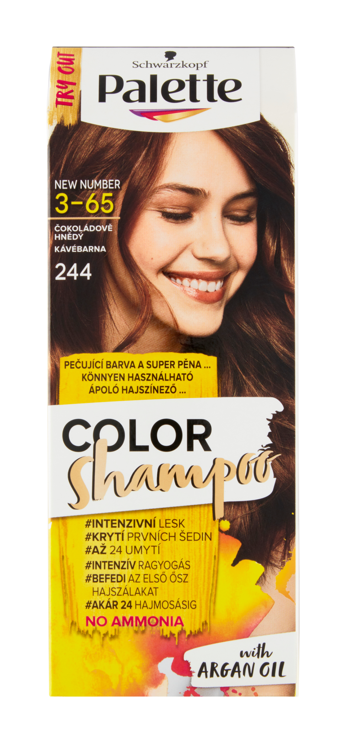 Barva na vlasy Color Shampoo 3-65 (244) čokoládově hnědý