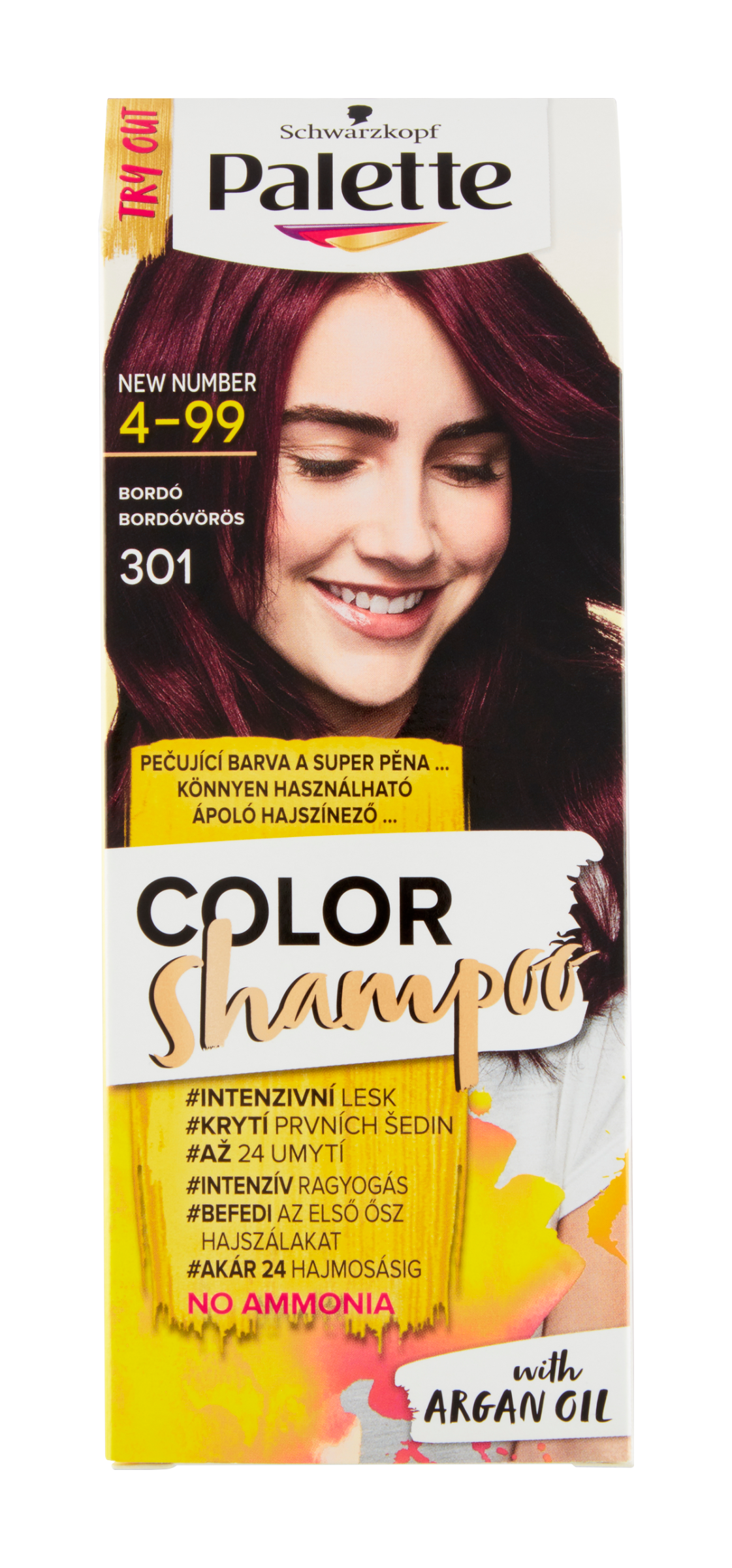 Barva na vlasy Color Shampoo 4-99 (301) bordó