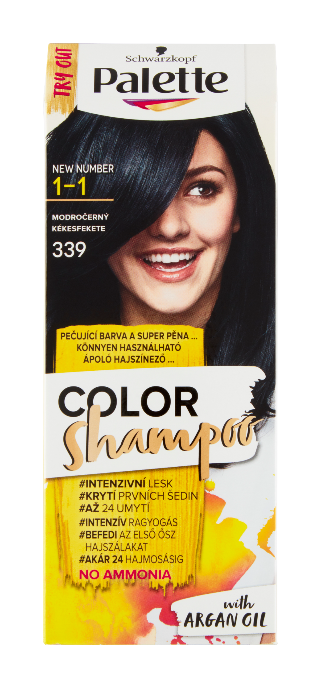 Barva na vlasy Color Shampoo 1-1 (339) modročerný