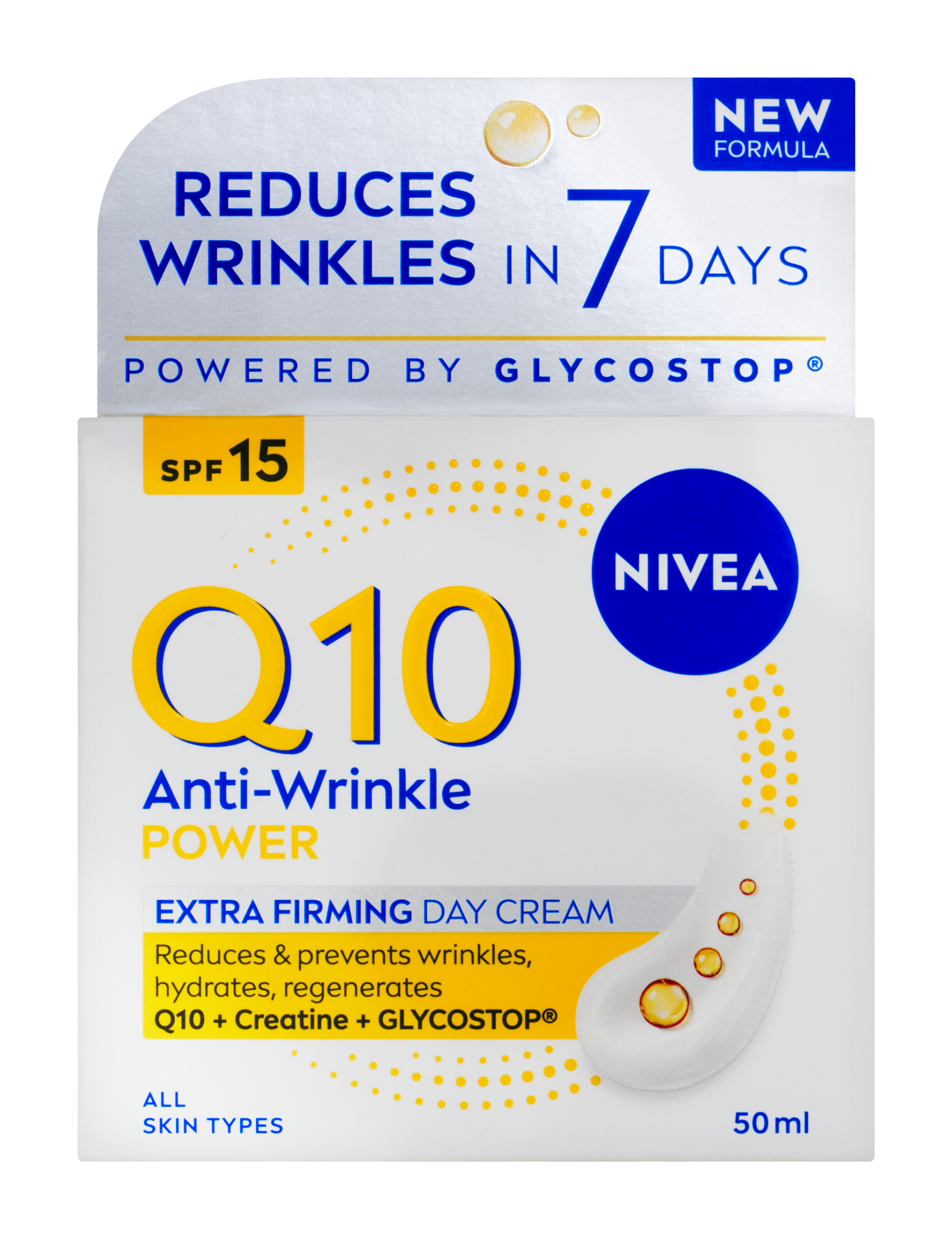 Zpevňující denní krém proti vráskám Q10 Power OF 15 50 ml