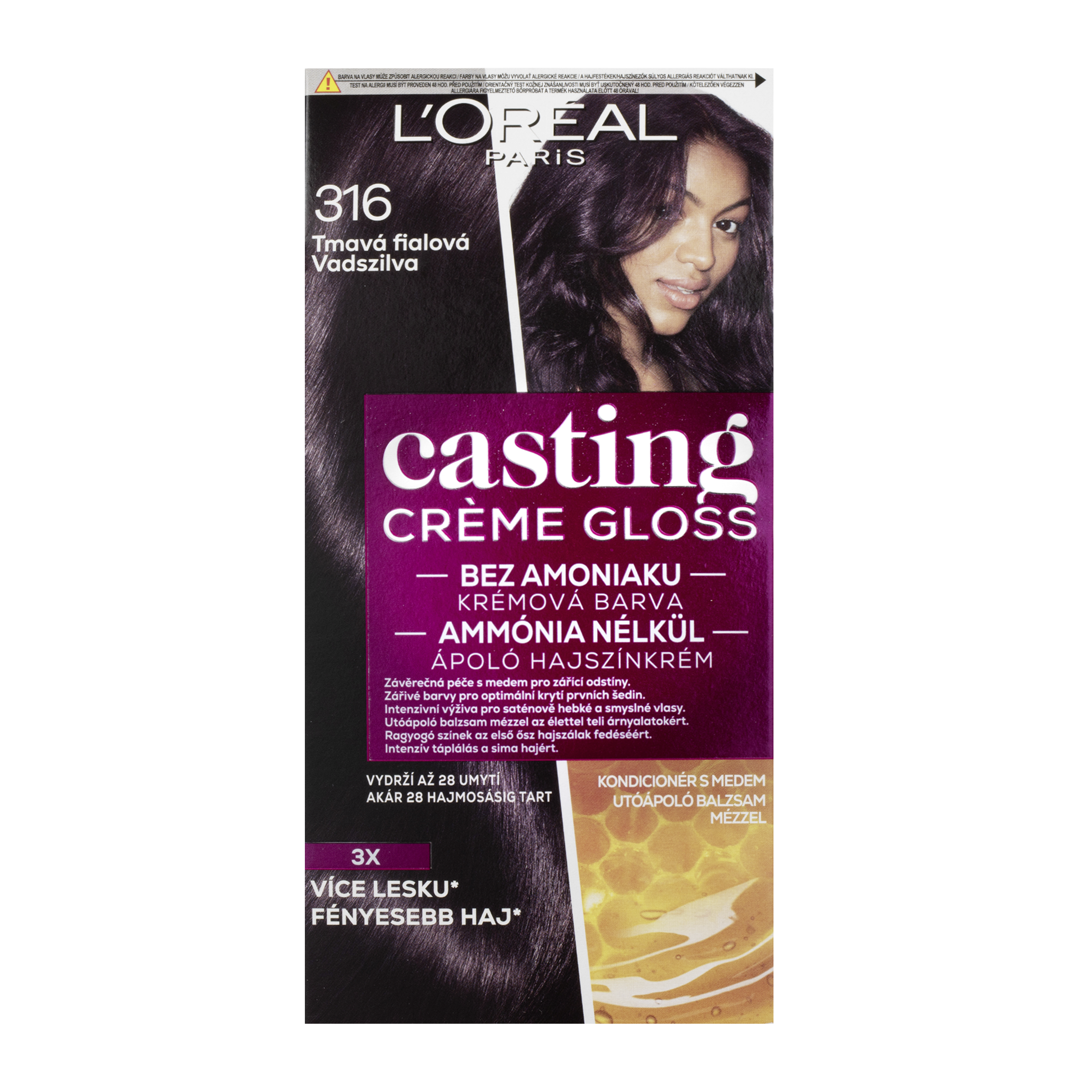 Barva na vlasy Casting Creme Gloss 316 tmavá fialová