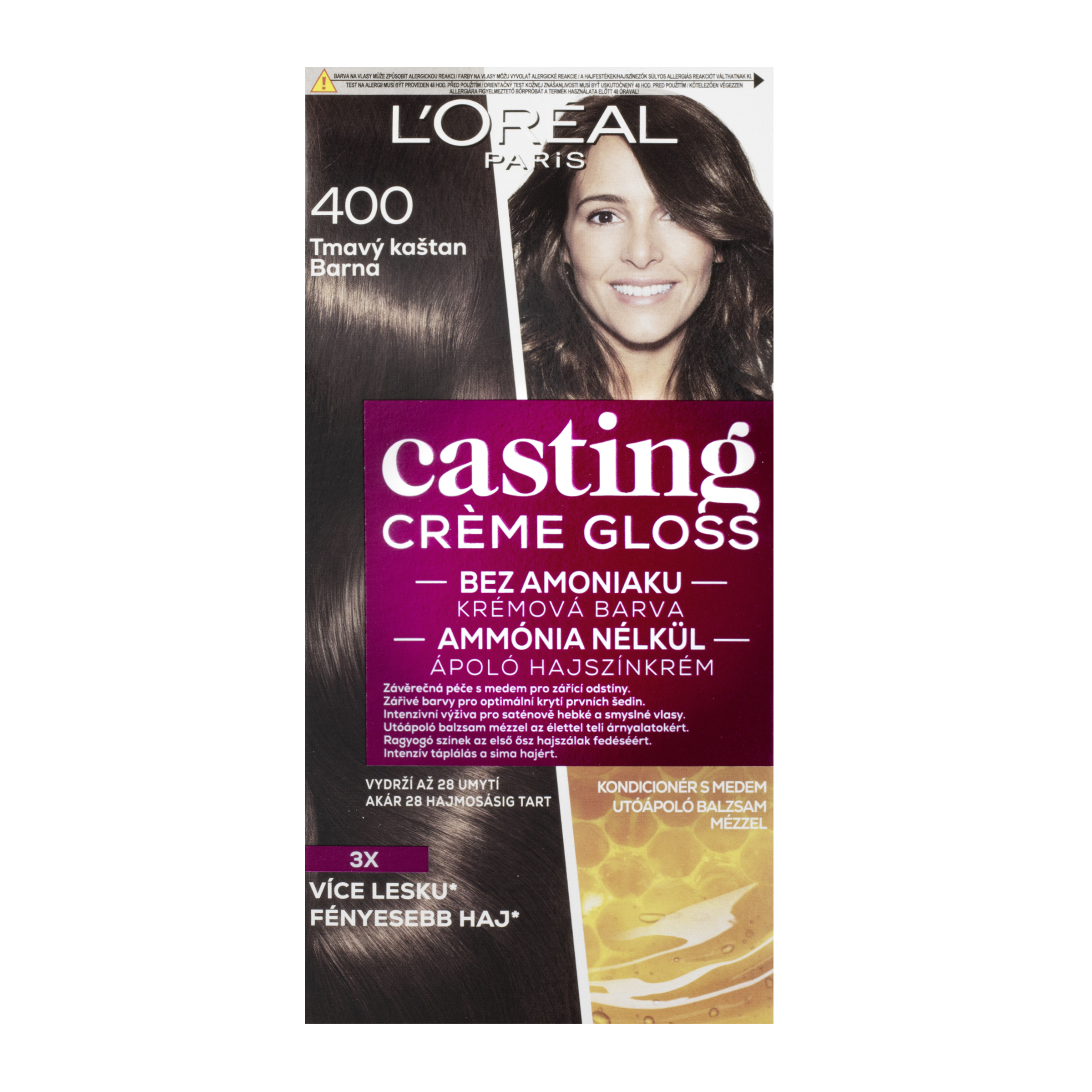 Barva na vlasy Casting Creme Gloss 400 tmavý kaštan