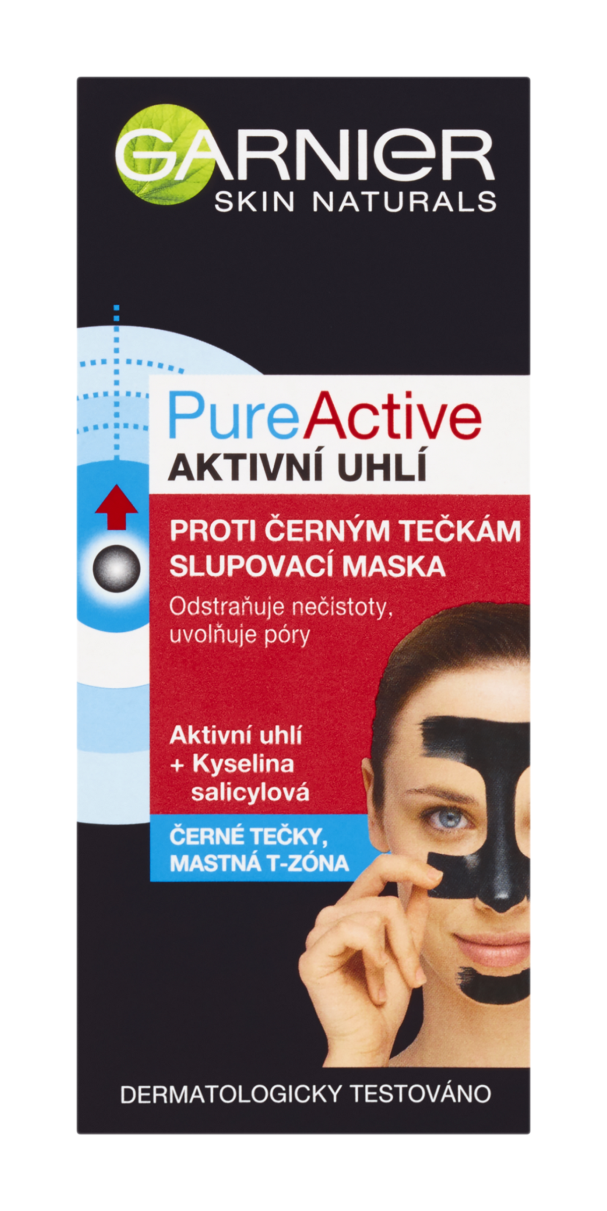 Slupovací maska proti černým tečkám Pure Activ Charcoal