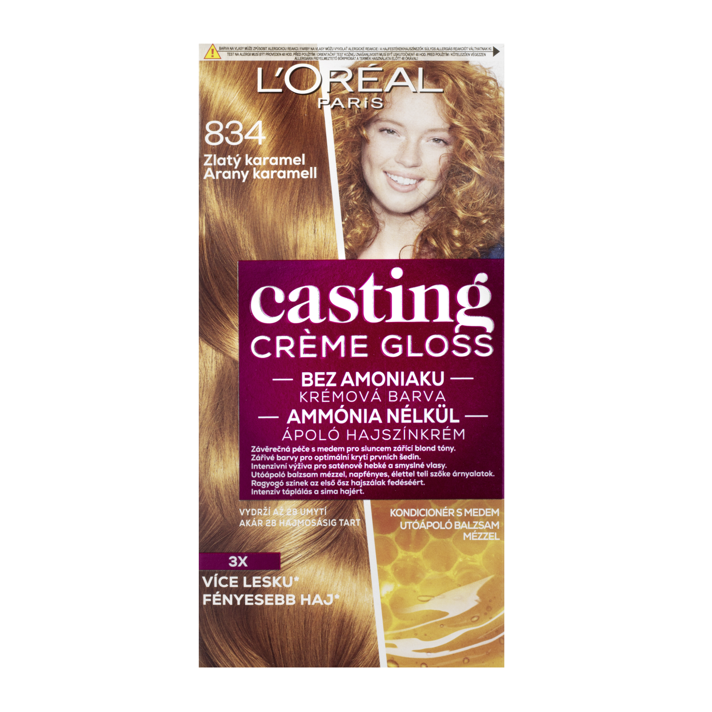 Barva na vlasy Casting Creme Gloss 834 zlatý karamel