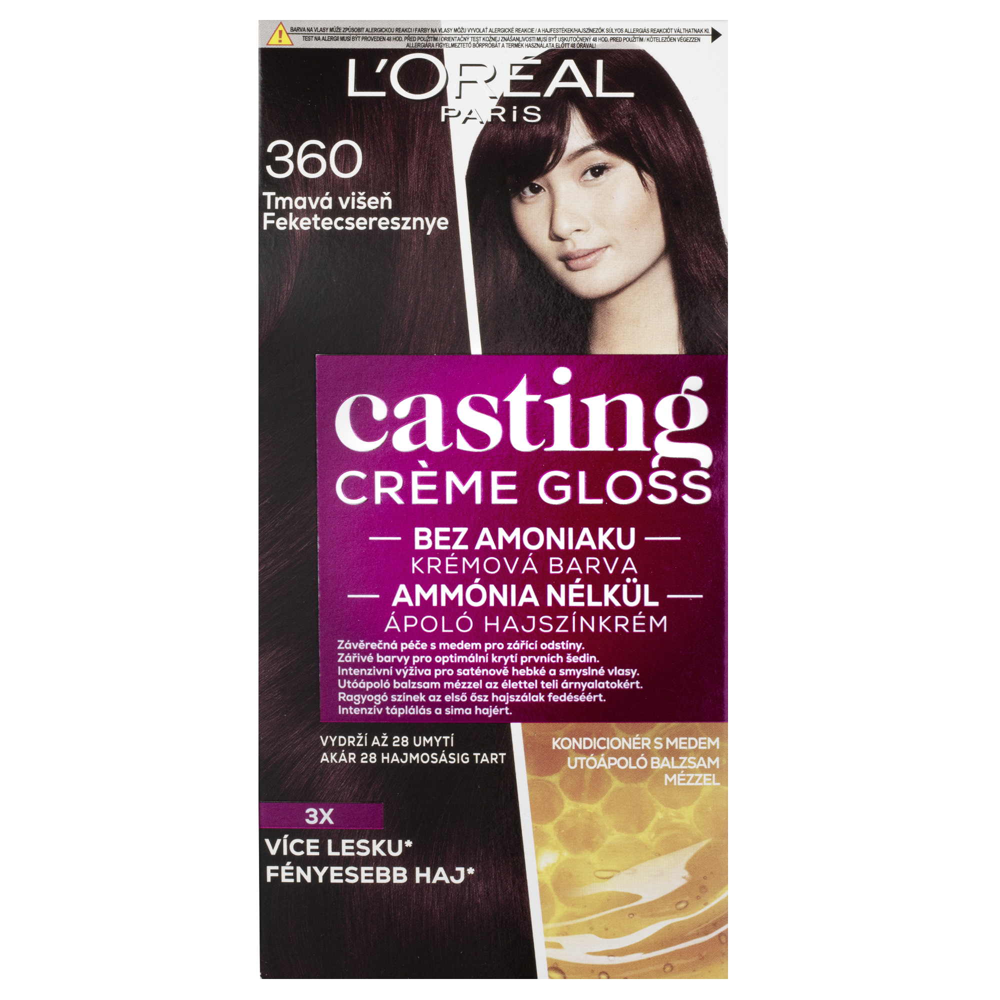 Barva na vlasy Casting Creme Gloss 360 tmavá višeň