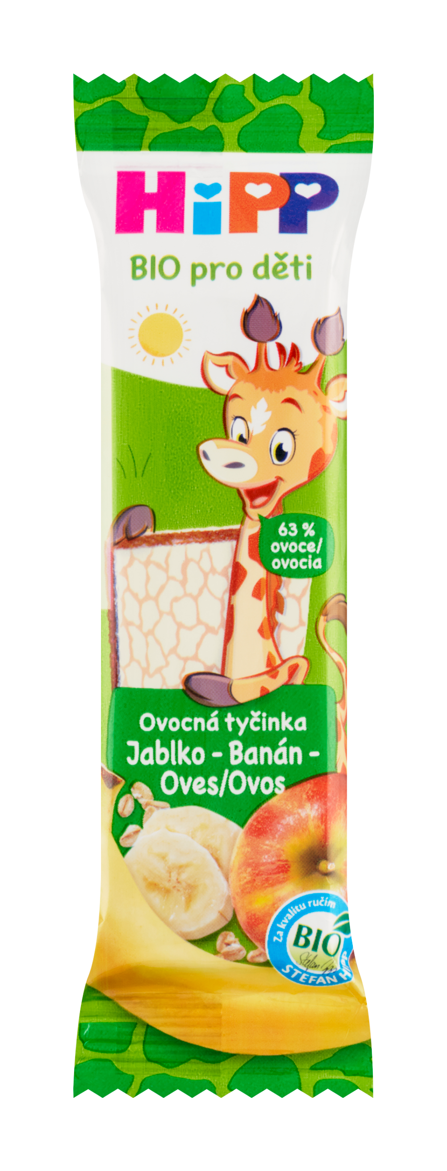 BIO ovocná tyčinka banán-jablko