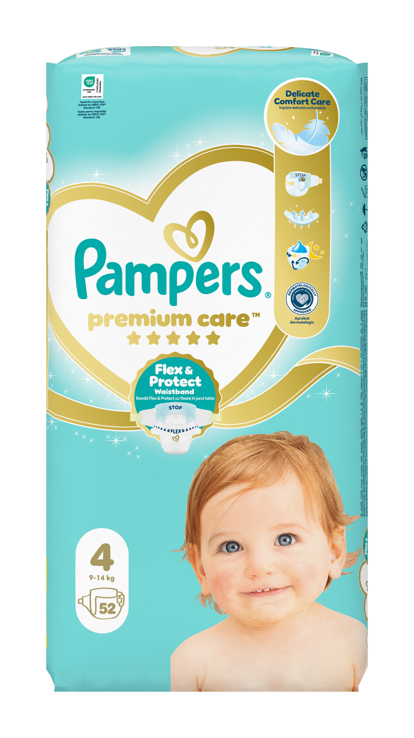 Pleny Premium Care, 9–14 kg, vel. 4, Value Pack 52 ks