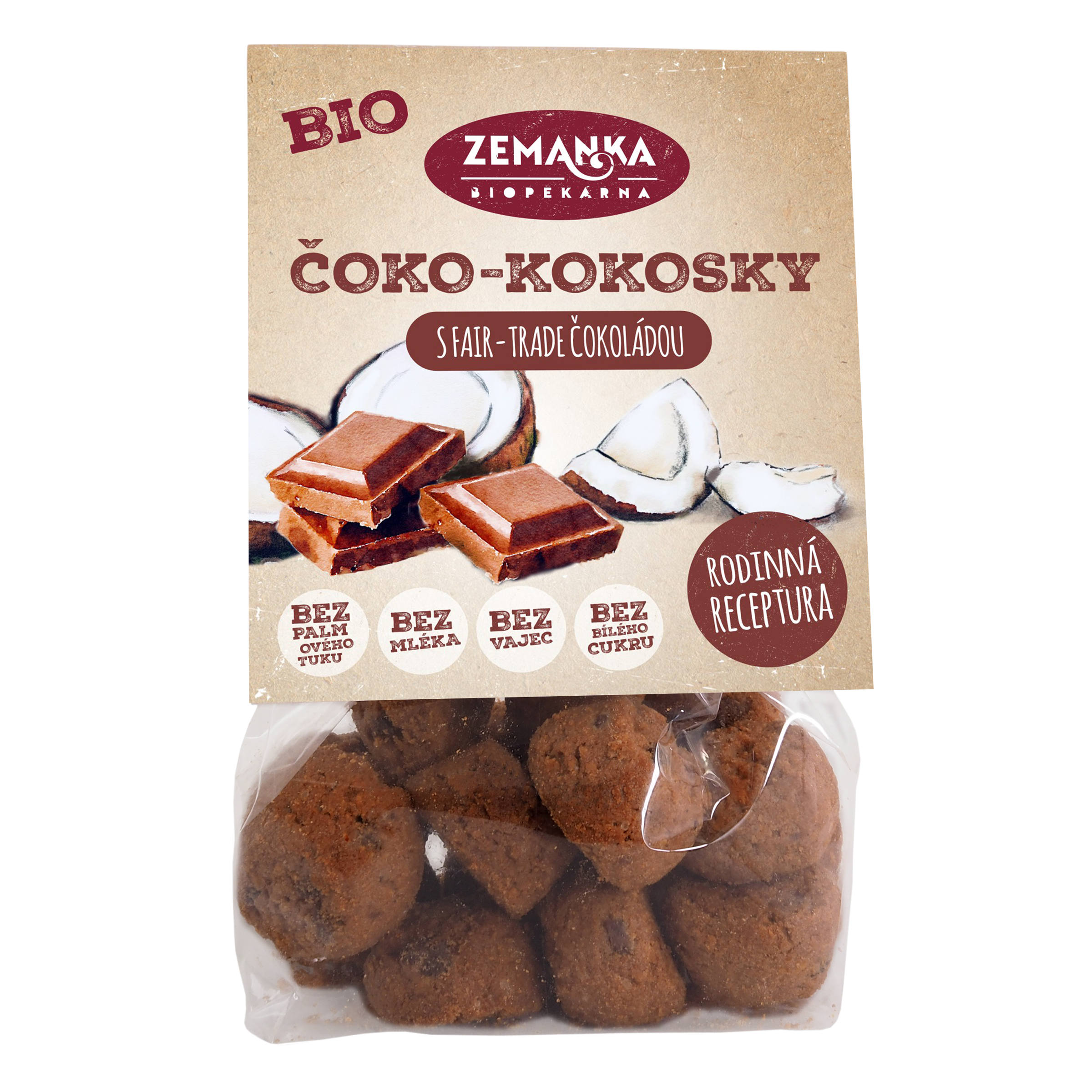 Čoko-kokosky s hořkou čokoládou 