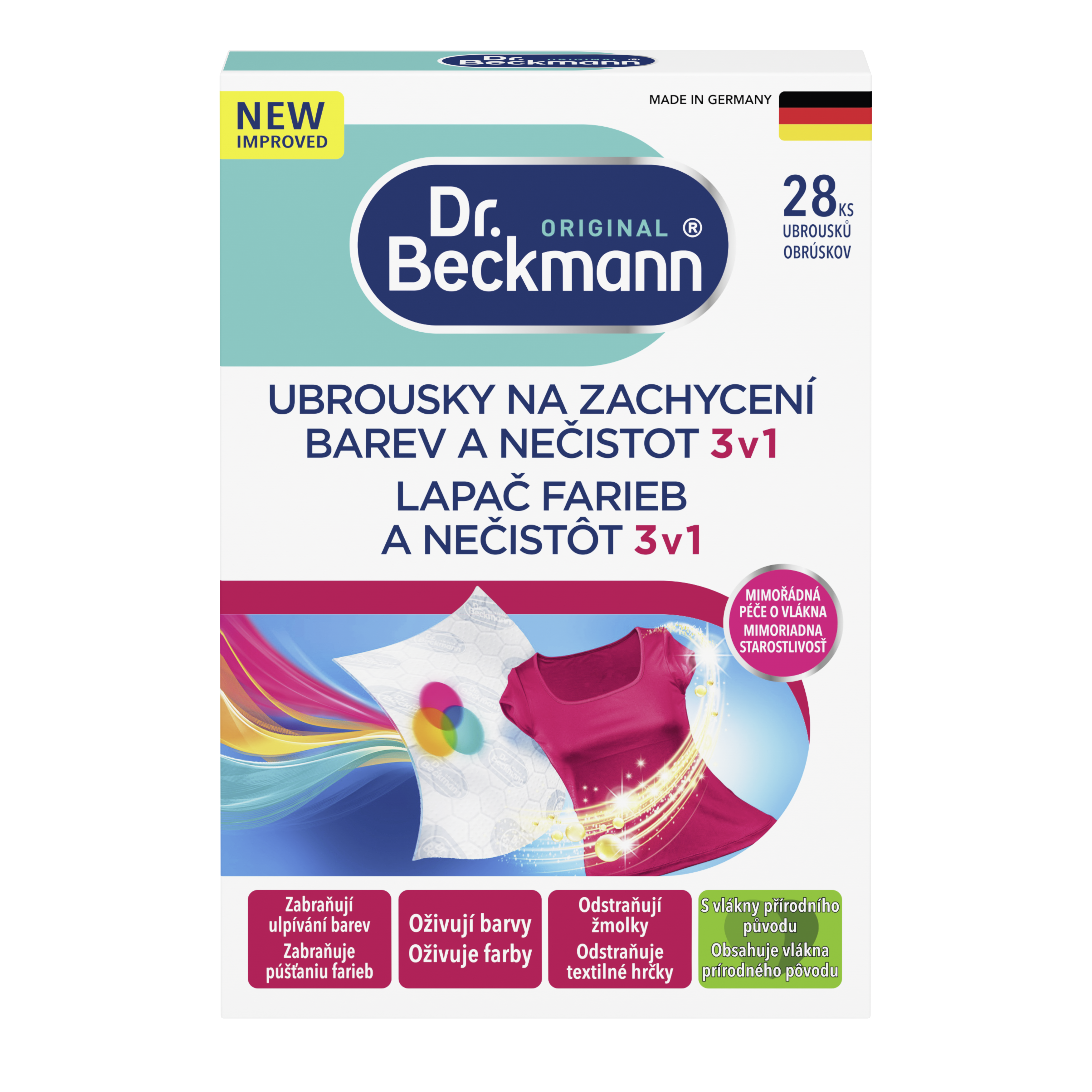 Ubrousky na zachycení barev a nečistot