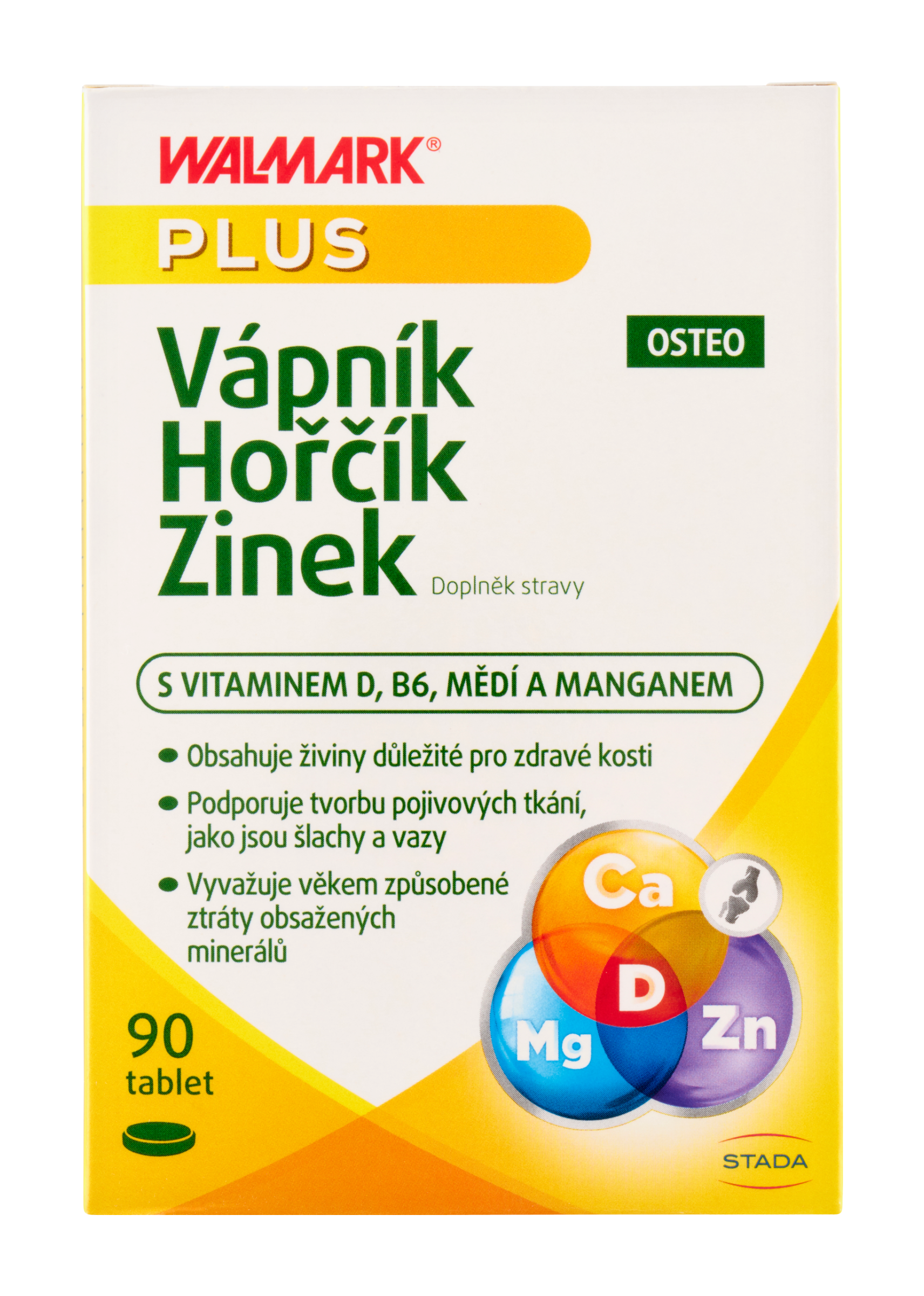 Plus Osteo vápník hořčík zinek, doplněk stravy
