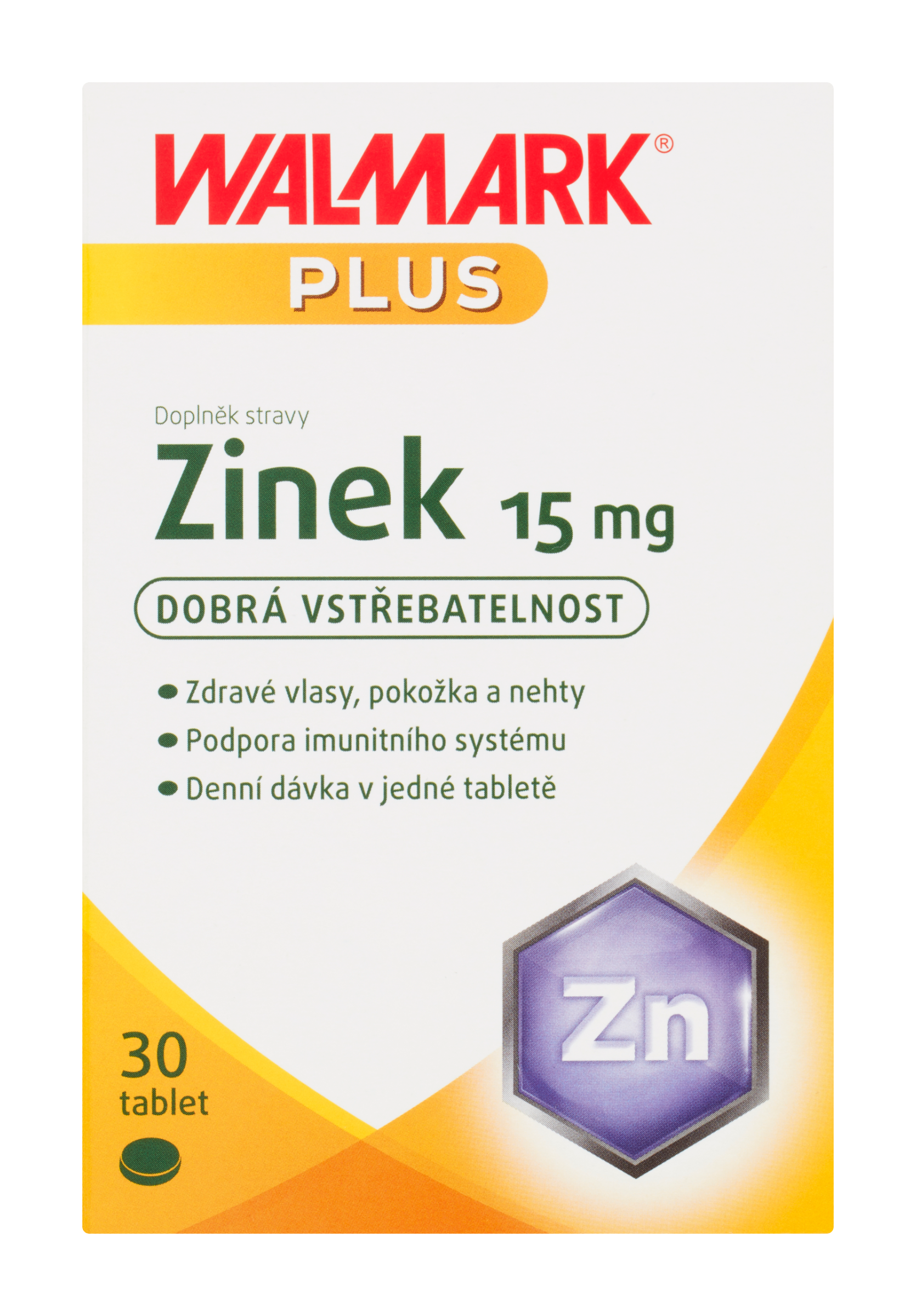 Plus Zinek 15 mg, doplněk stravy