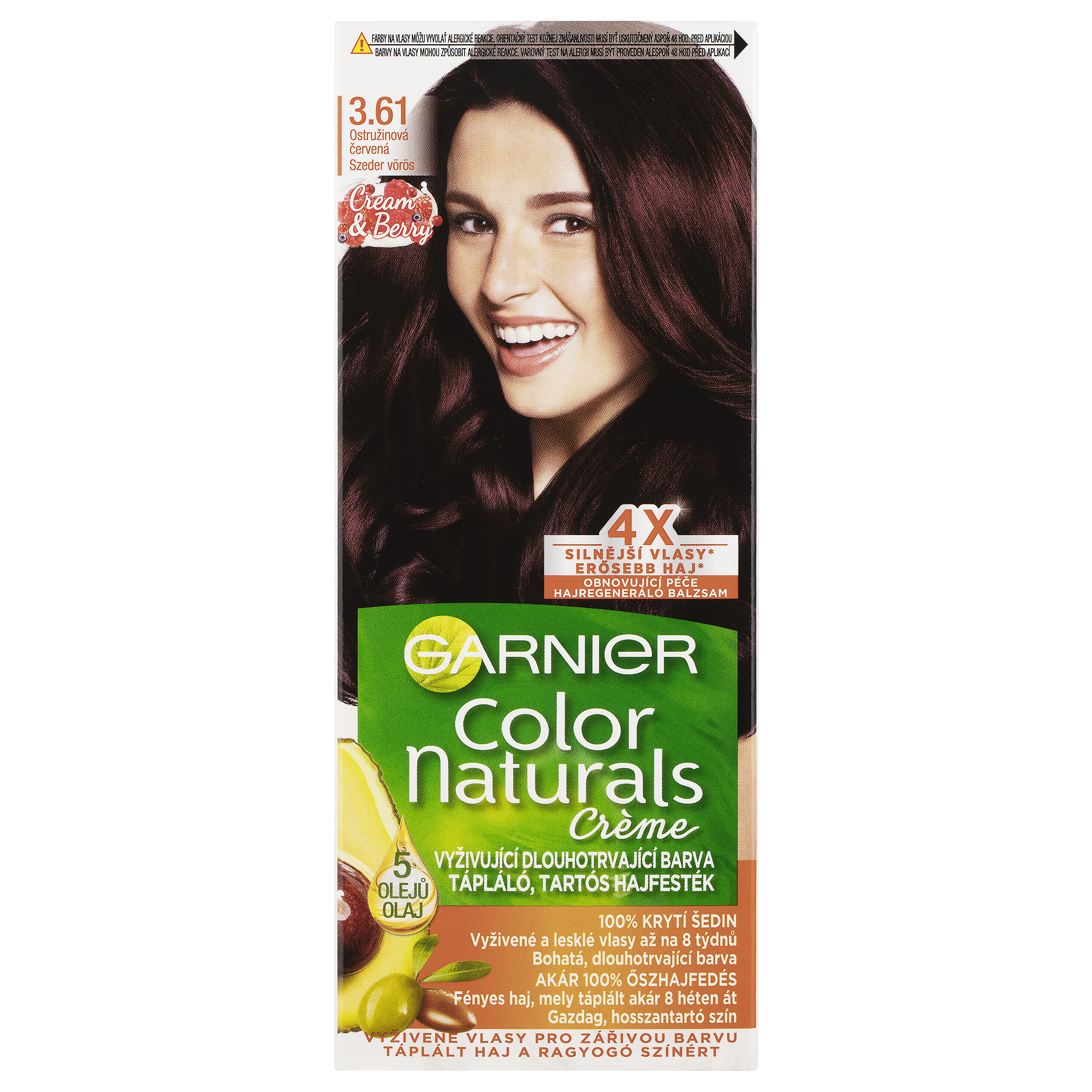 Barva na vlasy Color Naturals 3.61 ostružinová červená