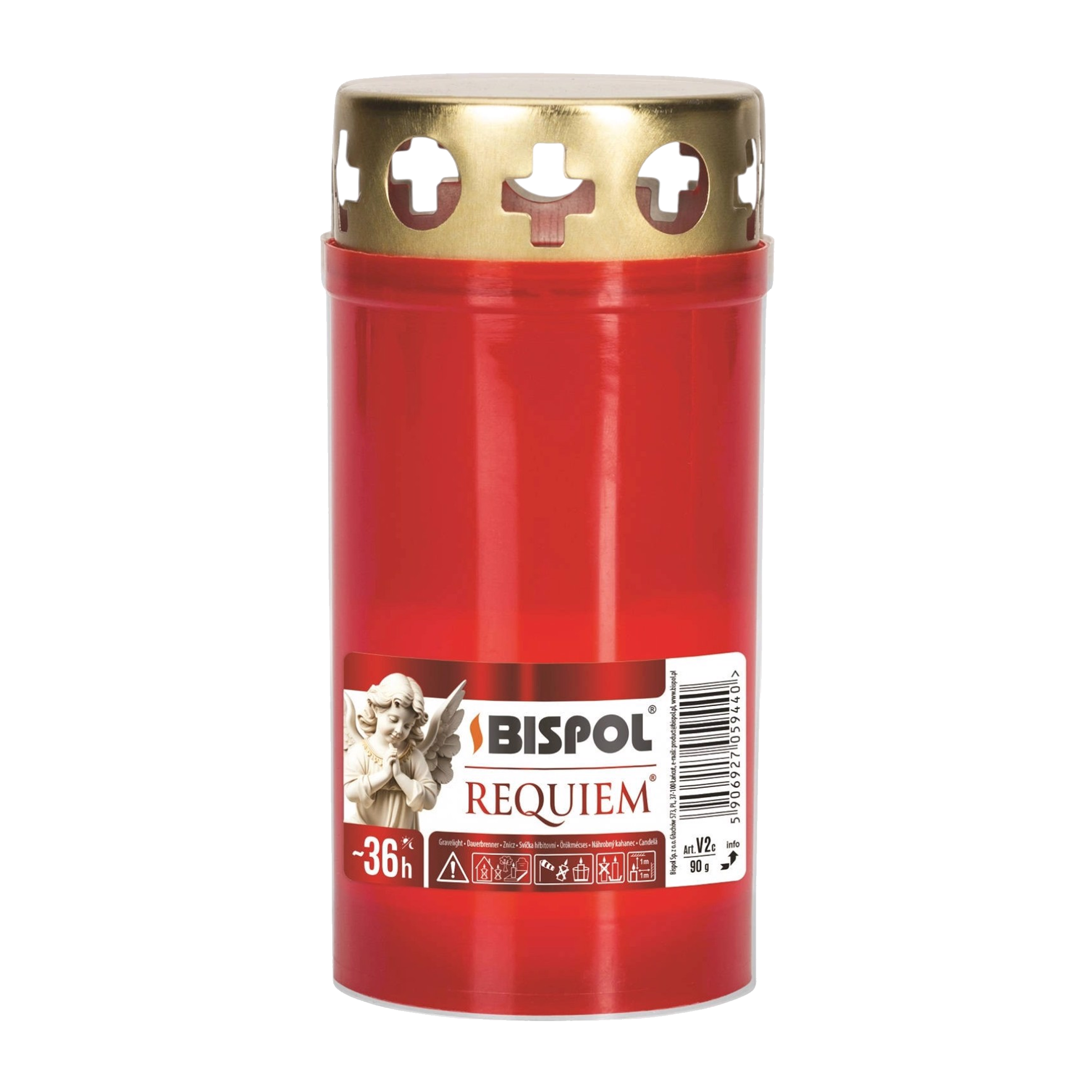 Hřbitovní svíčka červená