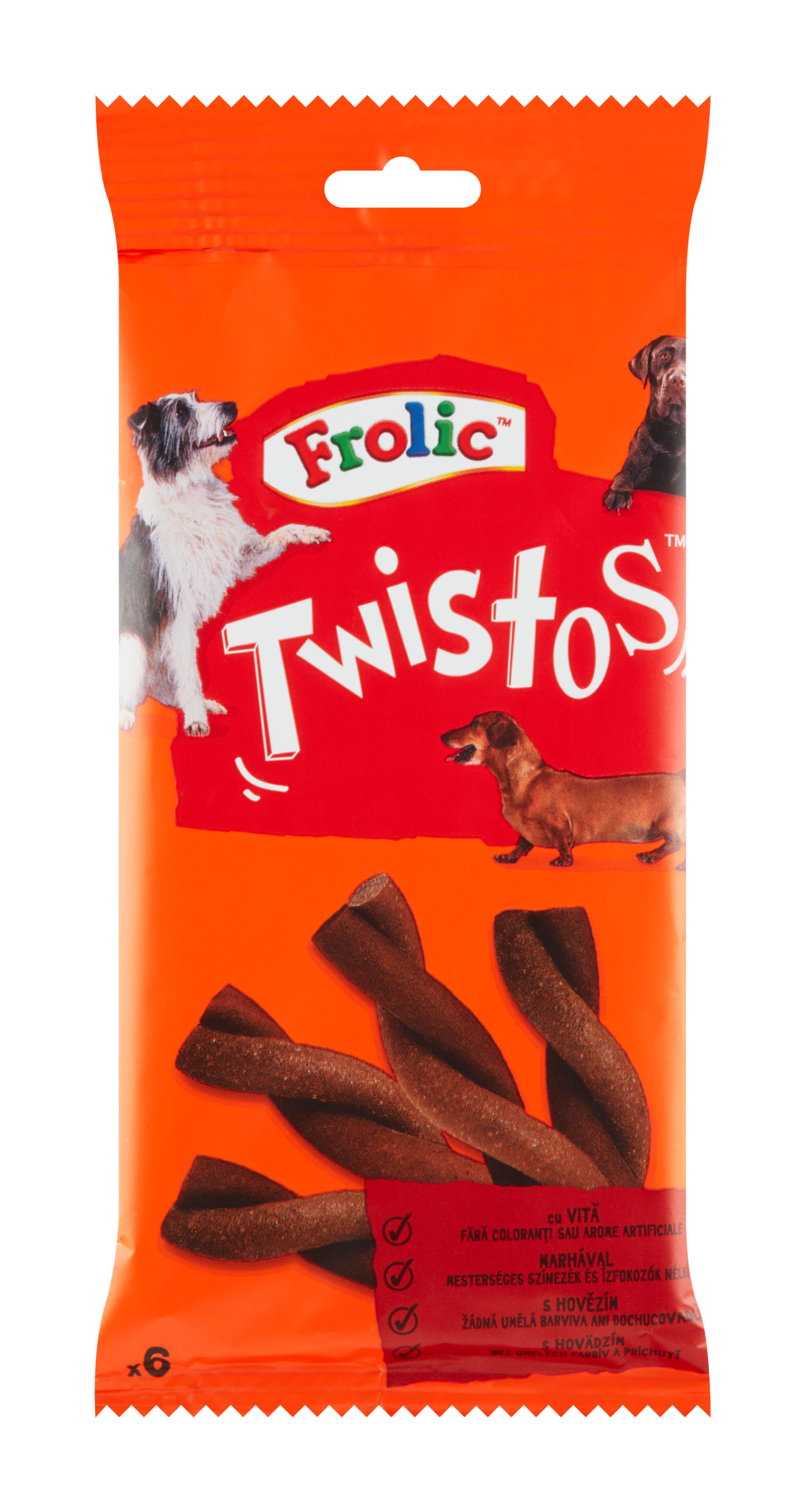 Pamlsky Frolic Twistos s hovězím 