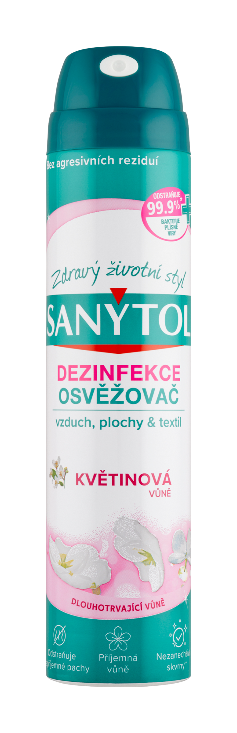 Dezinfekce, osvěžovač se svěží květinovou vůní