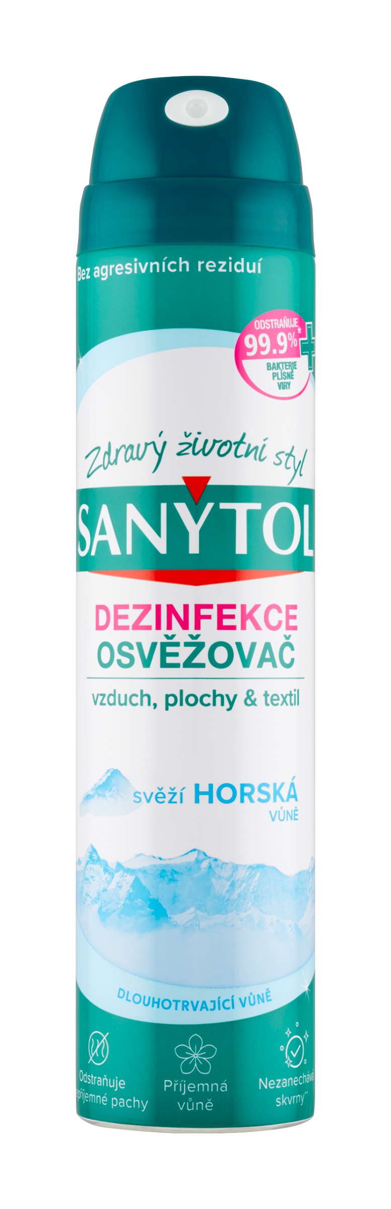 Dezinfekce, osvěžovač se svěží horskou vůní