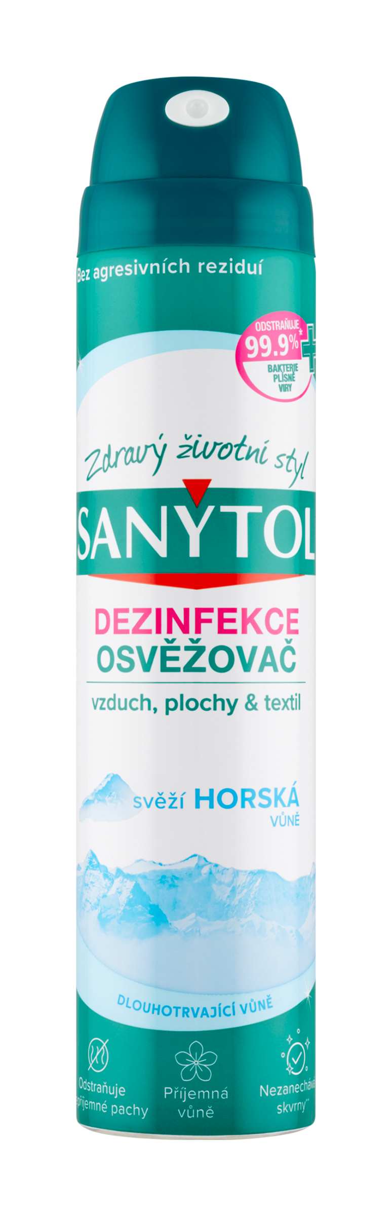 Dezinfekce, osvěžovač se svěží horskou vůní