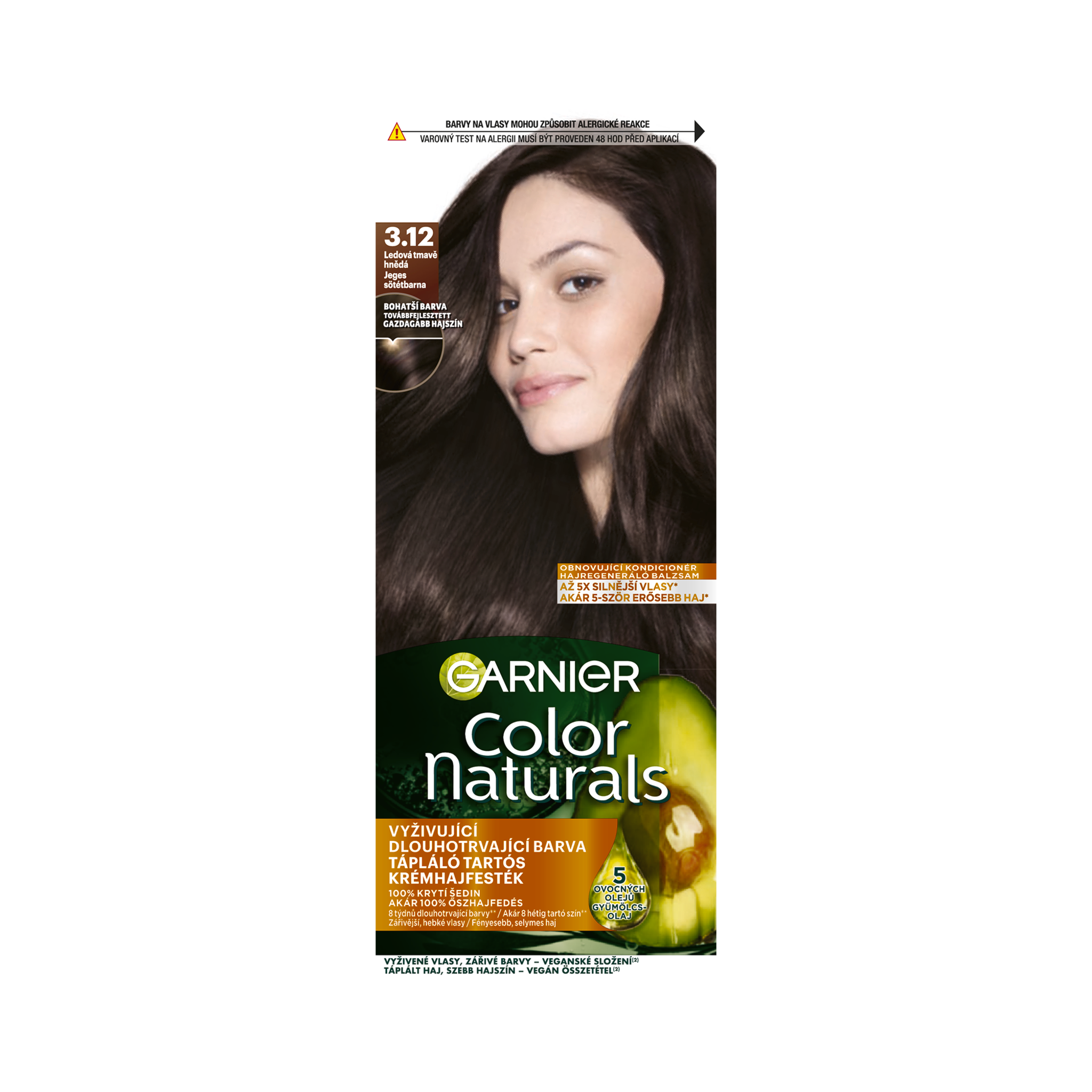 Barva na vlasy Color Naturals 3.12 ledová tmavě hnědá