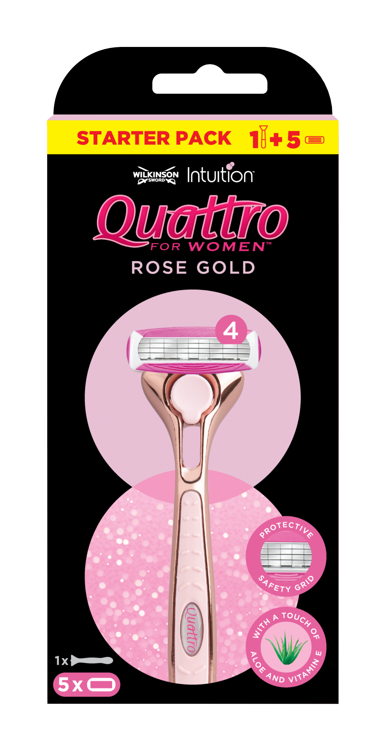 Dámský holicí strojek Sword Quattro for Women Rose Gold