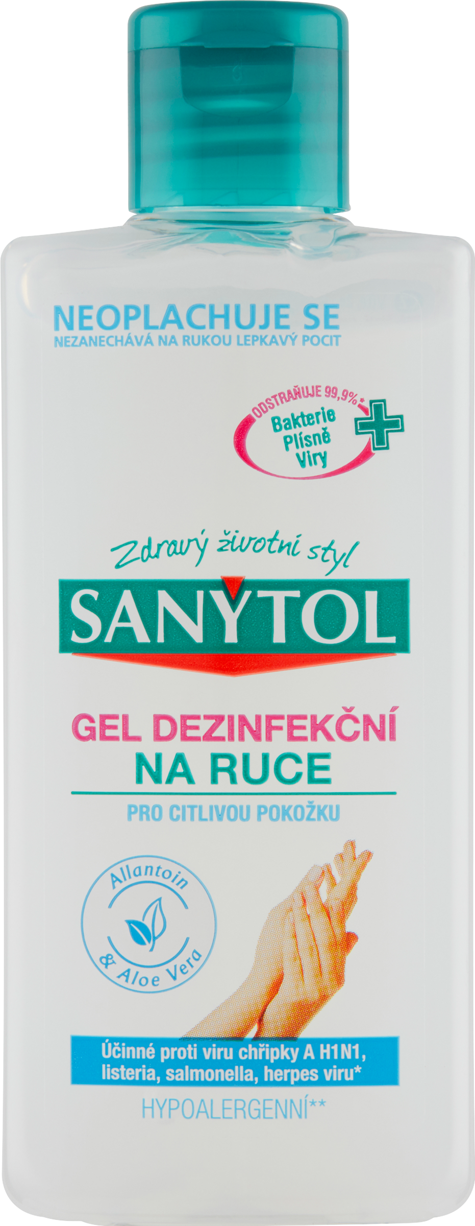 Sanytol Dezinfekční gel na ruce Allantoin & Aloe vera  75 ml