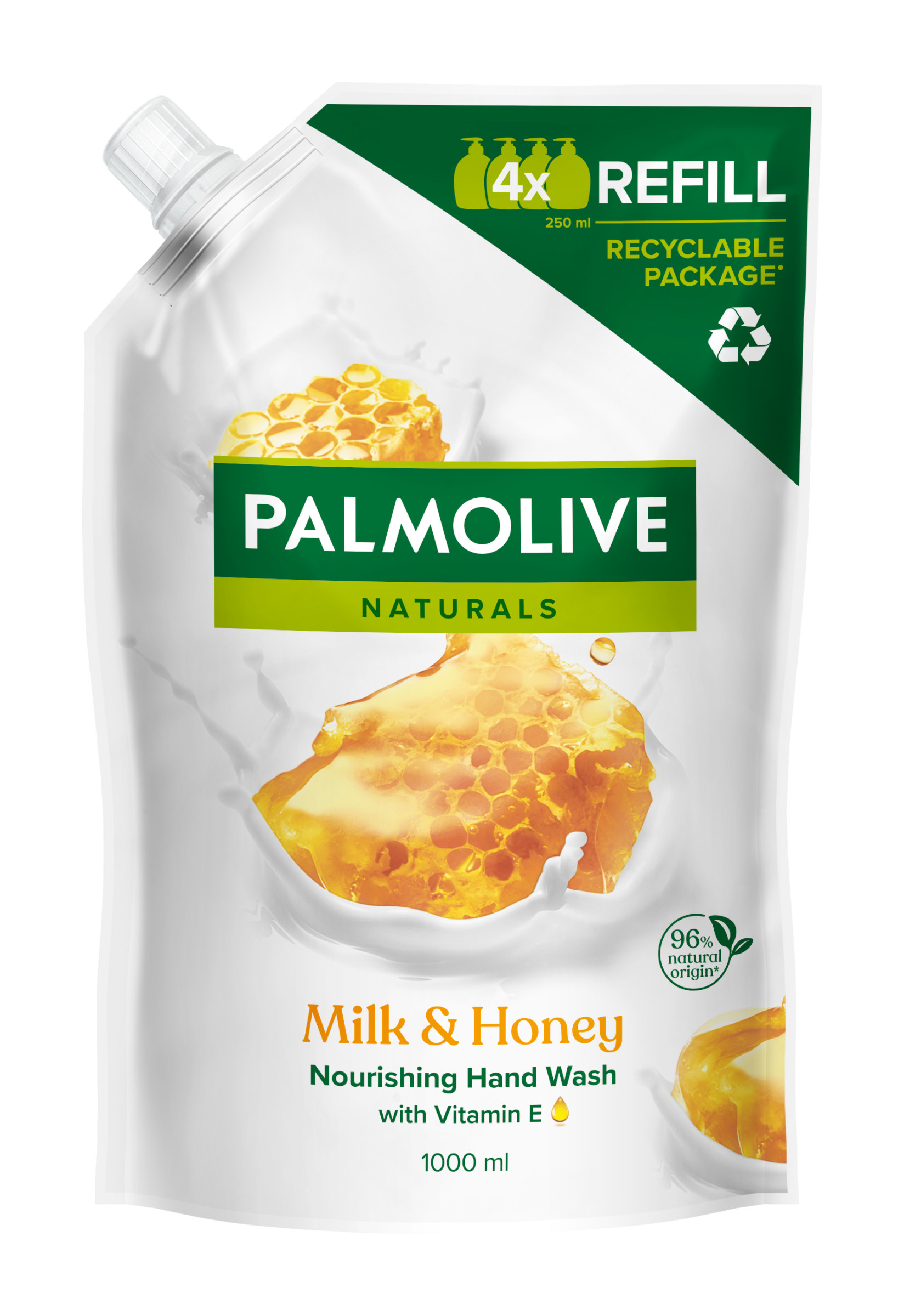 Tekuté mýdlo na ruce Naturals Milk & Honey náhradní náplň 
